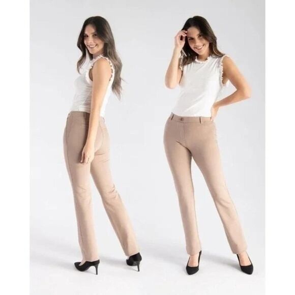Betabrand Pants - EC Betabrand Dress Pant Yoga Pants in Khaki Twill size 2XL Long